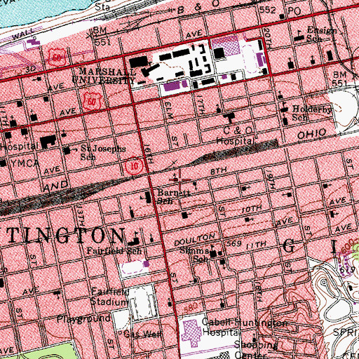 Topographic Map of Church of God, WV