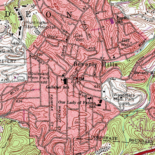 Topographic Map of The Church of Jesus Christ of Latter Day Saints, WV