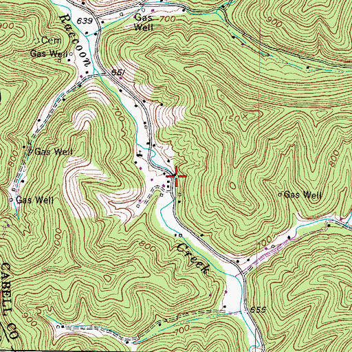 Topographic Map of Johnson (historical), WV