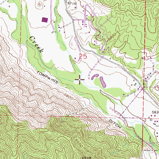 Topographic Map of Elk Creek, CO
