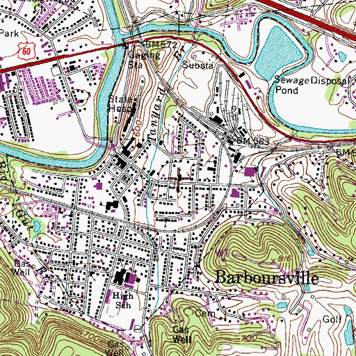 Topographic Map of Saint Andrews Episcopal Church, WV