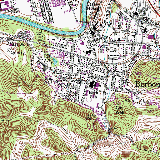 Topographic Map of Steele Memorial United Methodist Church, WV