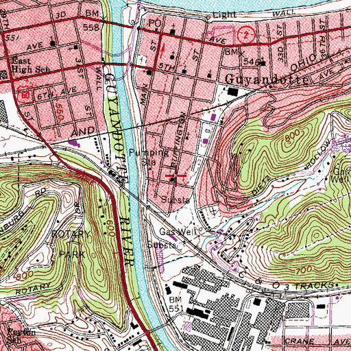 Topographic Map of United Baptist Church, WV