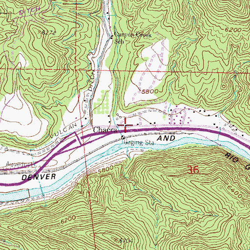 Topographic Map of Chacra, CO