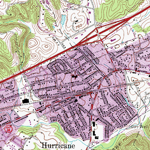 Topographic Map of Conner Street Elementary School, WV