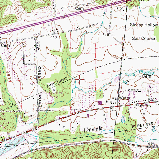 Topographic Map of Dogwood Estates, WV