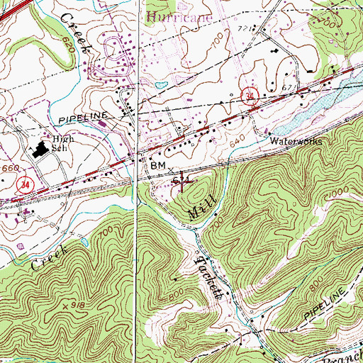 Topographic Map of Englewood Estates, WV