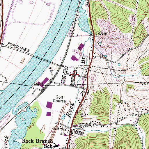 Topographic Map of Glass Addition, WV