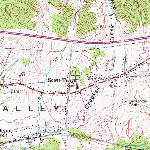 Topographic Map of Good Shepherd Southern Baptist Church, WV