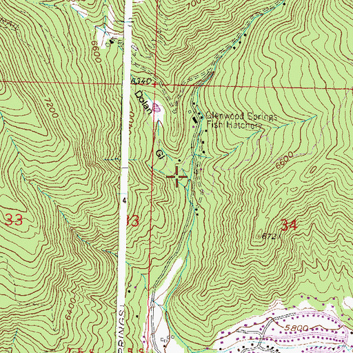 Topographic Map of Dolan Gulch, CO