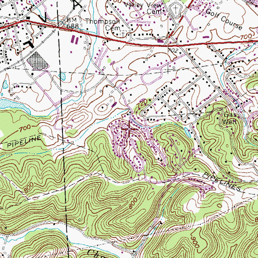 Topographic Map of Imperial Estates, WV