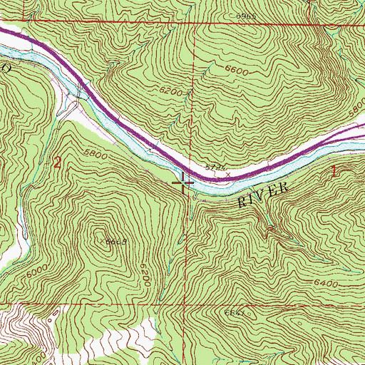 Topographic Map of Paradise Creek, CO