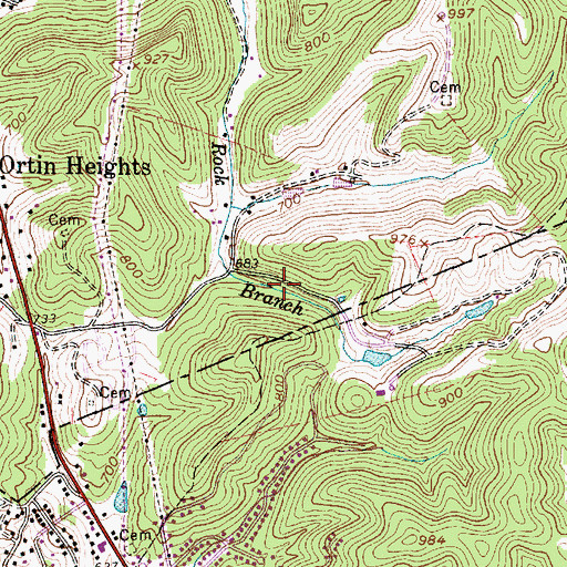 Topographic Map of Monsanto Sportsmen Club, WV