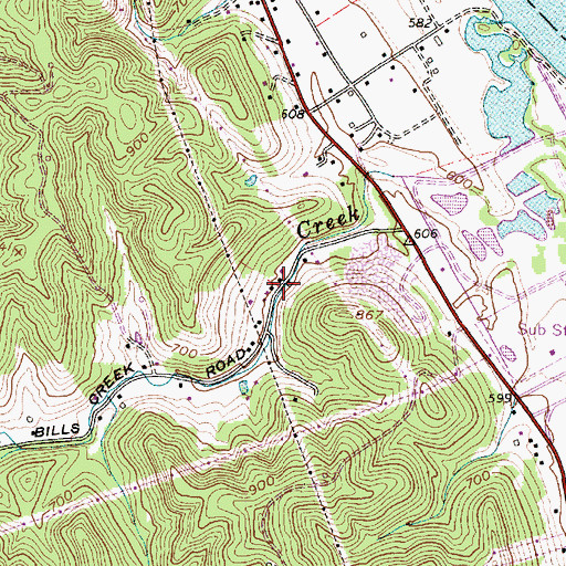 Topographic Map of Morgans Landing, WV