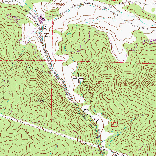 Topographic Map of Roderick Ditch, CO