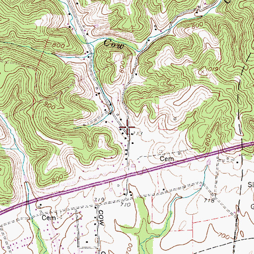 Topographic Map of Pentecostal Church of Christ, WV