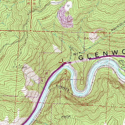 Topographic Map of Cascade Creek, CO
