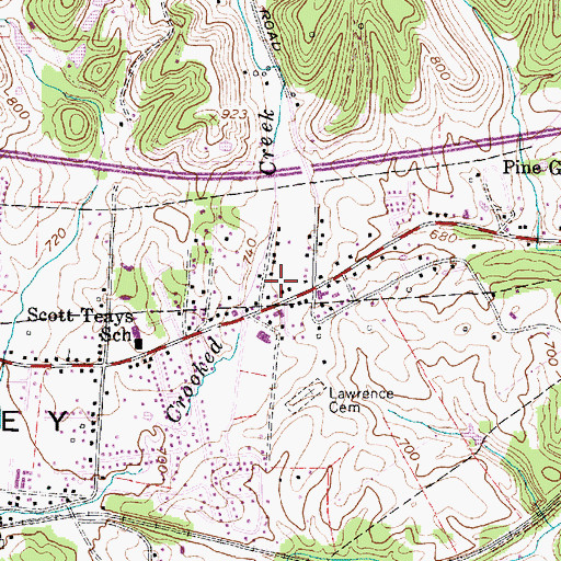Topographic Map of Putnam Christian Church, WV