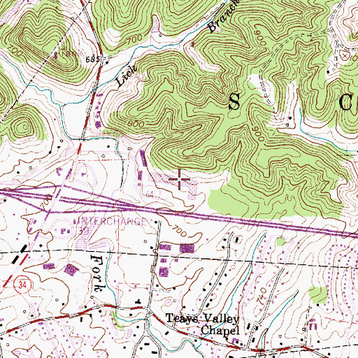 Topographic Map of Putnam Village Shopping Center, WV