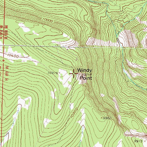 Topographic Map of Windy Point, CO