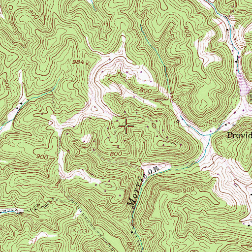 Topographic Map of Teays Farm, WV