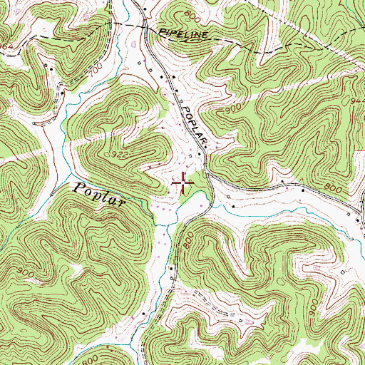Topographic Map of Teays Meadow, WV