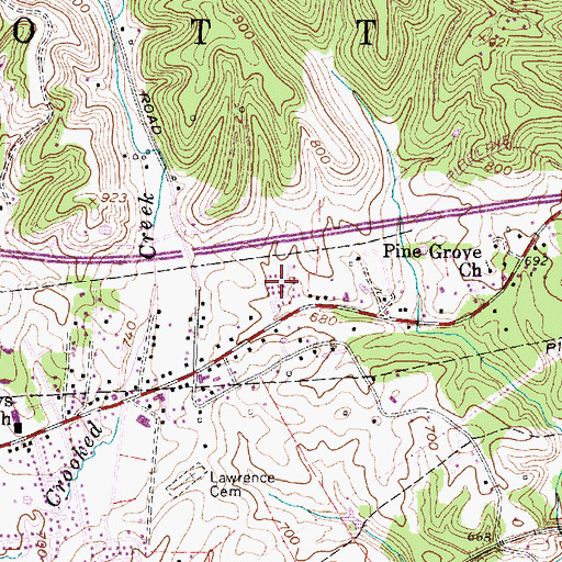 Topographic Map of Teays Villa, WV