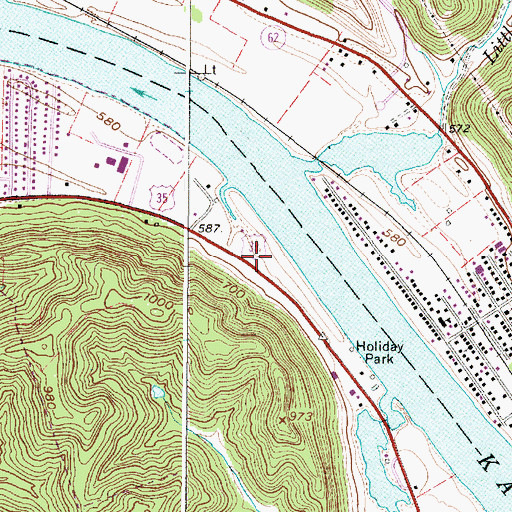 Topographic Map of Winfield Church of Christ, WV