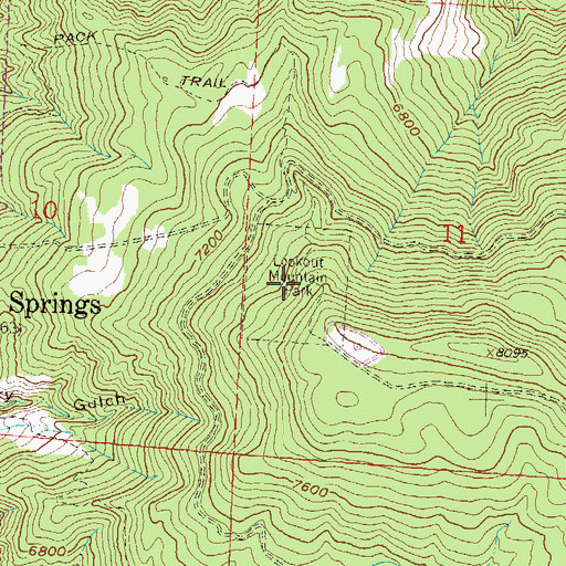 Topographic Map of Lookout Mountain Park, CO