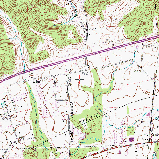 Topographic Map of Winsor Court, WV