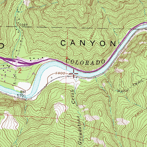 Topographic Map of Grindstone Creek, CO