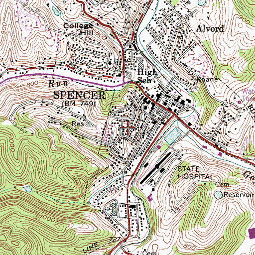 Topographic Map of Bartlett Addition, WV