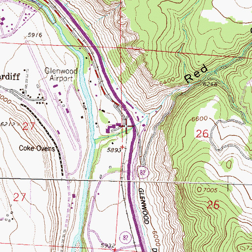 Topographic Map of Red Canyon, CO