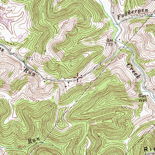 Topographic Map of Carmel School (historical), WV