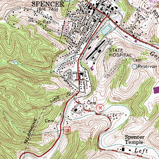 Topographic Map of Holswade Addition, WV
