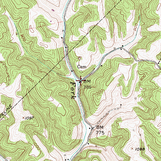 Topographic Map of Jingo (historical), WV