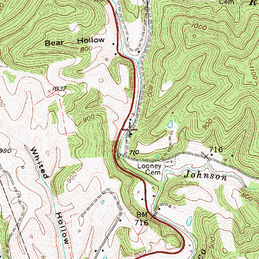 Topographic Map of Jones Mill (historical), WV