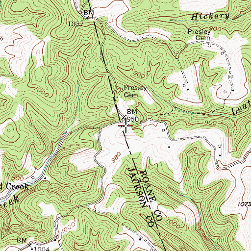 Topographic Map of July (historical), WV