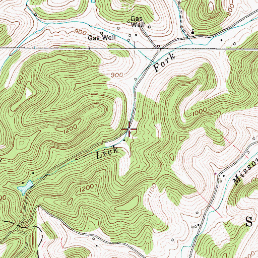 Topographic Map of Leo (historical), WV