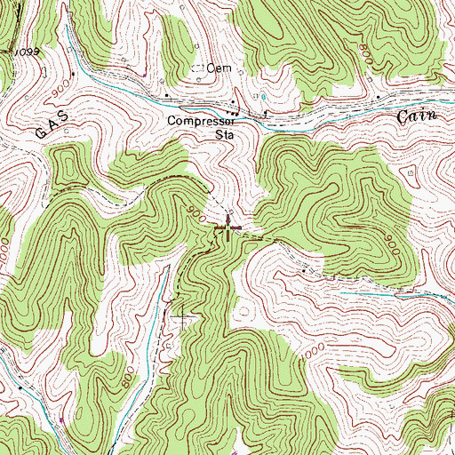 Topographic Map of Mount Vernon School (historical), WV
