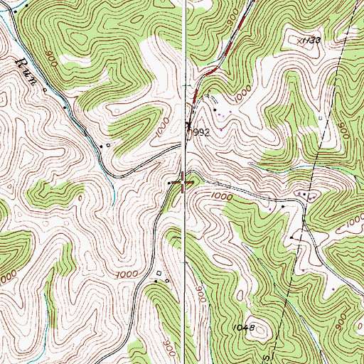 Topographic Map of Nebo School (historical), WV