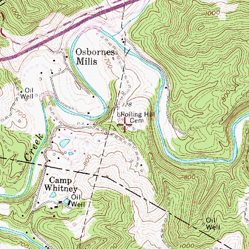 Topographic Map of Rolling Hill Union Church (historical), WV