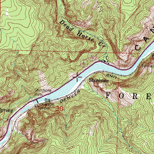 Topographic Map of Cinnamon Creek, CO