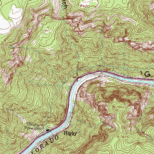 Topographic Map of Blue Gulch, CO
