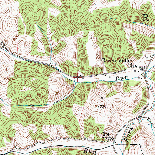 Topographic Map of Valley Forge School (historical), WV