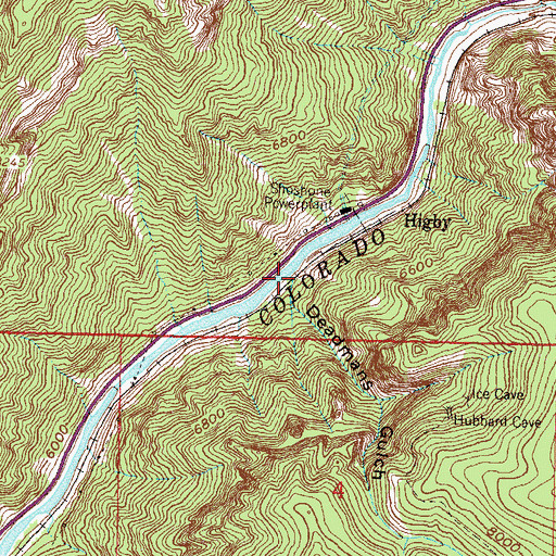 Topographic Map of Deadmans Gulch, CO