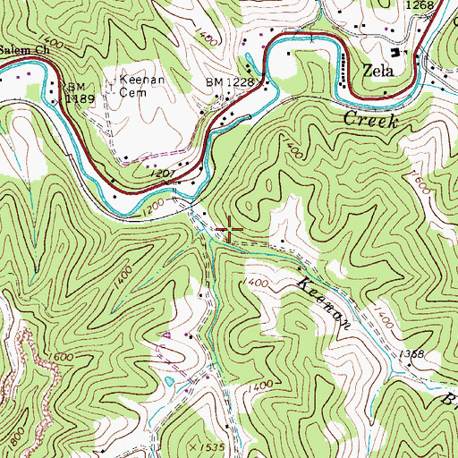 Topographic Map of Bell School (historical), WV