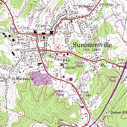 Topographic Map of New Life Christian Academy, WV