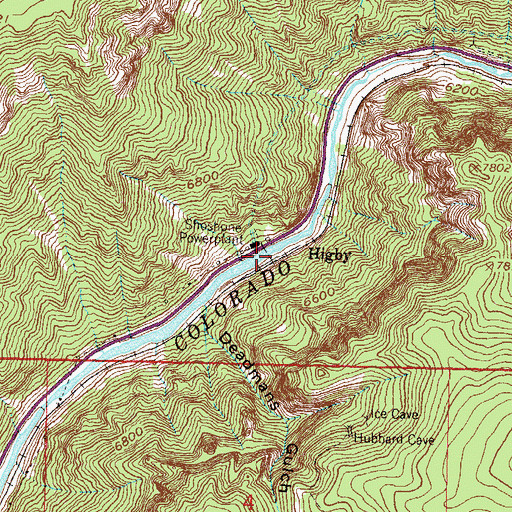 Topographic Map of Higby, CO