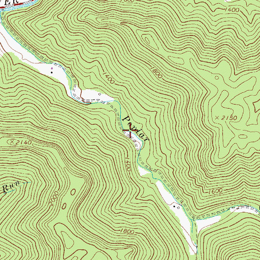 Topographic Map of Poplar Creek School (historical), WV
